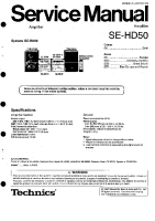 Technics - SEHD-50 - Service manual 